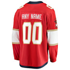 Florida Panthers  2025 Stanley Cup Final Home Breakaway Custom Jersey - Red