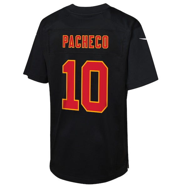 Isiah Pacheco Kansas City Chiefs Nike Youth Super Bowl LVIII Patch Carbon Fashion Game Jersey - Black