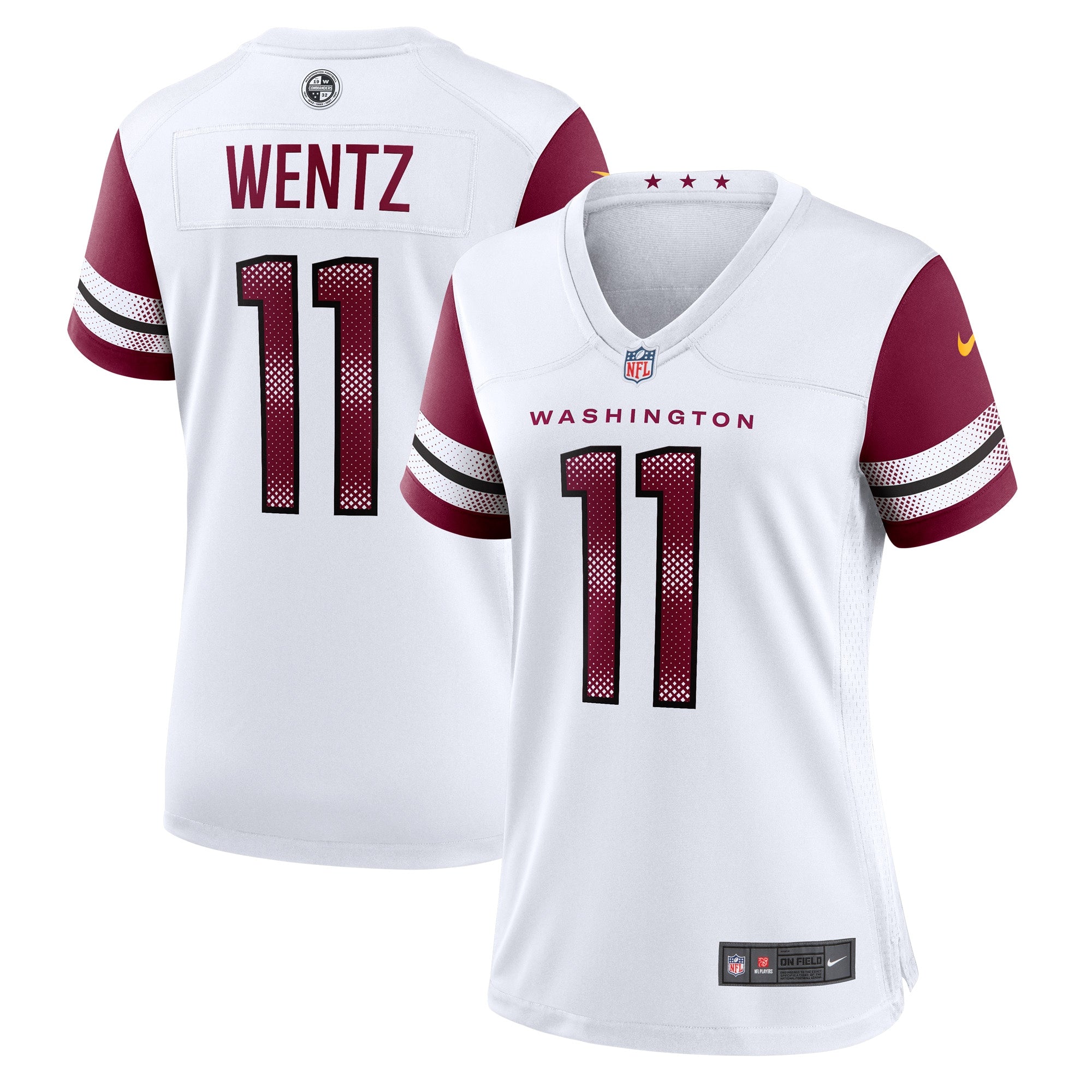 Carson Wentz Washington Commanders Nike Women's Game Jersey - Burgundy/Black/White