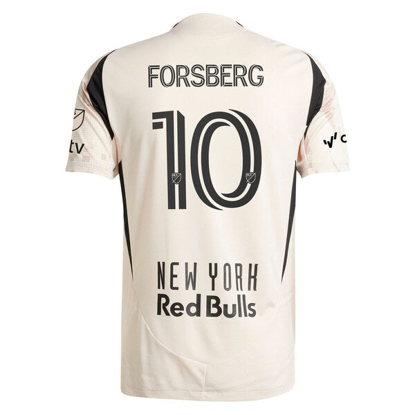 Emil Forsberg New York Red Bulls adidas 2025 Stone Kit Authentic Player Jersey - Tan