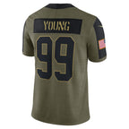 Chase Young Washington Football Team Nike 2021 Salute To Service Limited Player Jersey - Olive