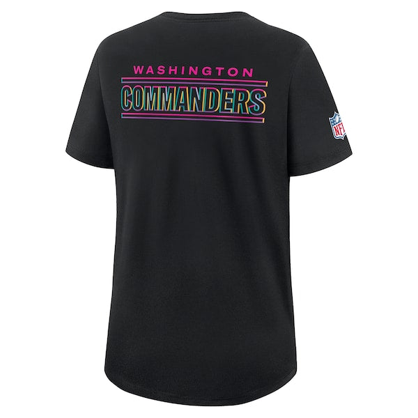 Washington Commanders Nike Women's 2025 NFL Crucial Catch Tri-Blend Dri-FIT T-Shirt - Black