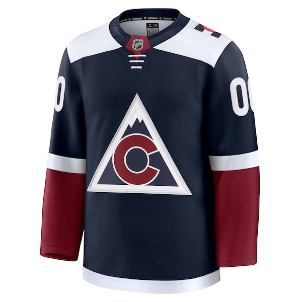 Colorado Avalanche  Alternate Premium Custom Jersey - Navy/Burgundy/White