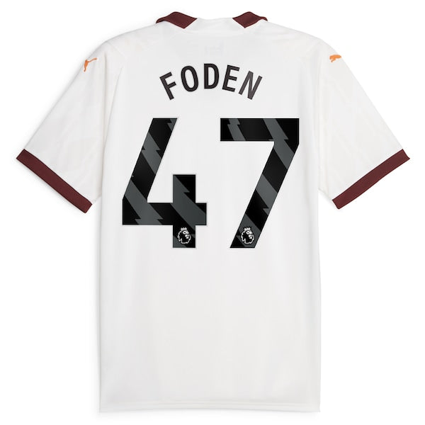Phil Foden Manchester City Puma 2023/24 Away Replica Player Jersey - White