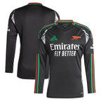 Arsenal adidas 2024/25 Away Replica Long Sleeve Jersey - Black