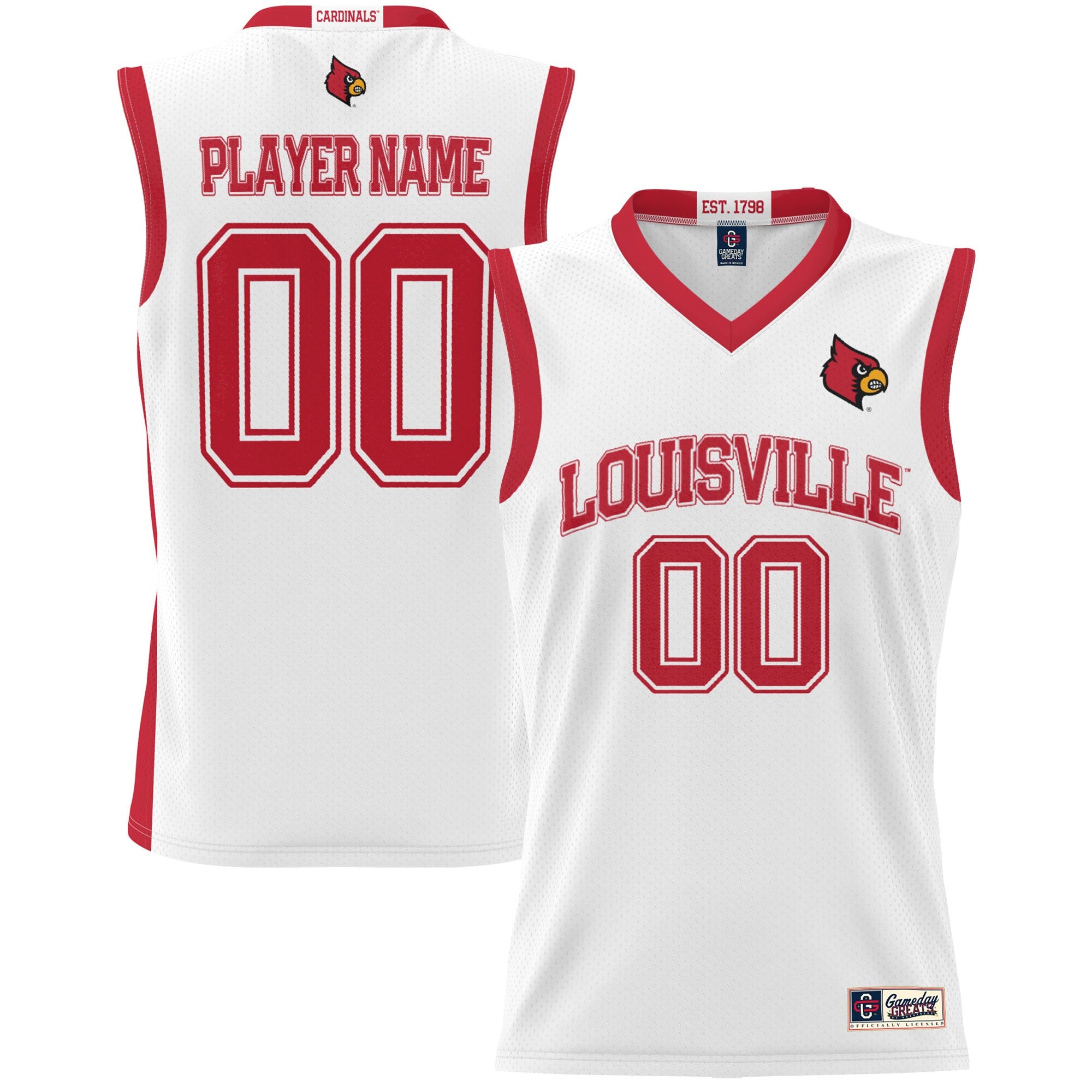 Louisville Cardinals GameDay Greats Unisex  Lightweight NIL Pick-A-Player Men's Basketball Jersey - Red/White/Black