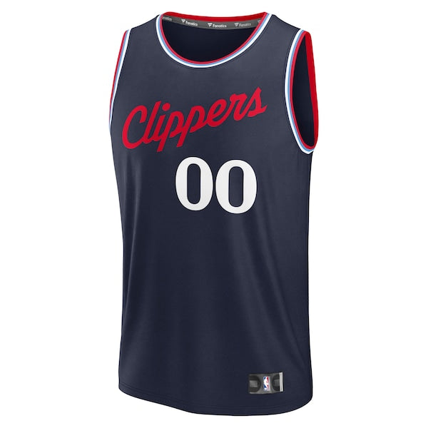 LA Clippers  Youth Fast Break Custom Replica Jersey - Navy  - Icon Edition/White/Red