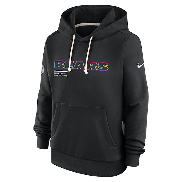 Chicago Bears Nike Women's 2025 NFL Crucial Catch Sideline Standard Issue Dri-FIT Hoodie - Black