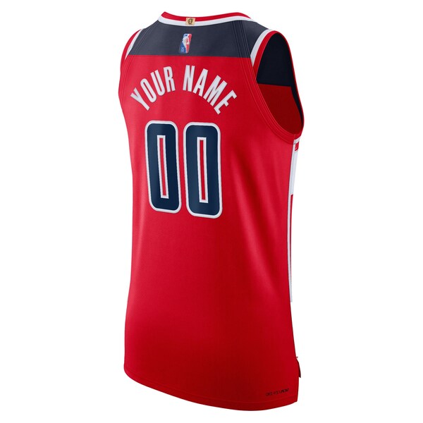 Washington Wizards Nike 2021/22 Diamond Authentic Custom Jersey - Icon Edition - Red