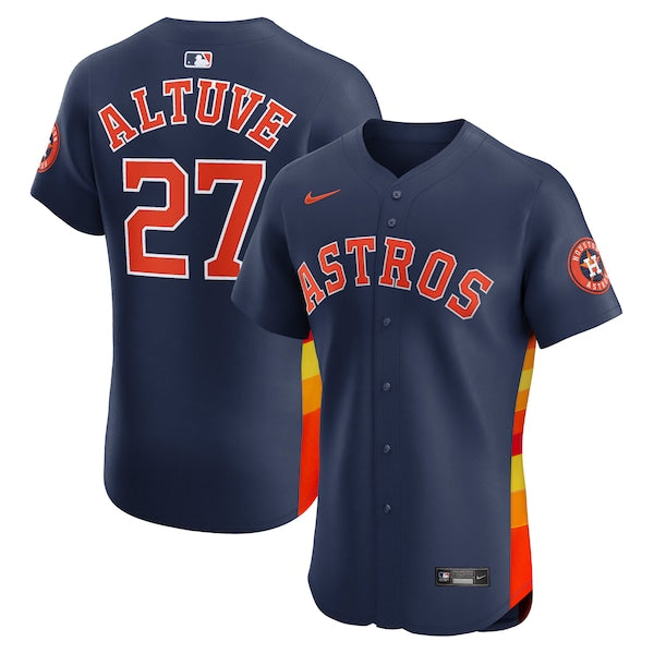 Jose Altuve Houston Astros Nike Alternate 2 Elite Player Jersey - Navy/Orange