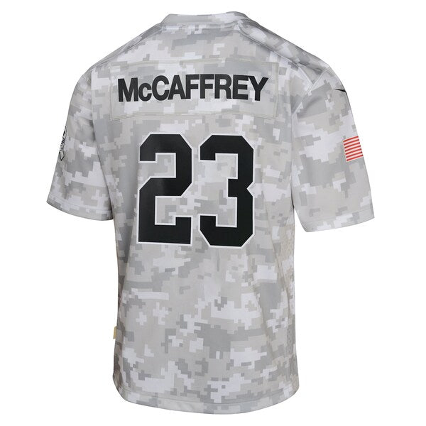 Christian McCaffrey San Francisco 49ers Nike Youth 2024 Salute to Service Game Jersey - Arctic Camo
