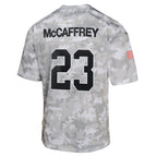 Christian McCaffrey San Francisco 49ers Nike Youth 2024 Salute to Service Game Jersey - Arctic Camo