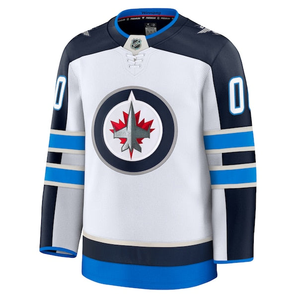 Winnipeg Jets  Away Premium Custom Jersey - White/Navy
