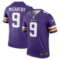 J.J. McCarthy Minnesota Vikings Nike Team Legend Player Performance Jersey - Purple/White