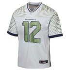 12s Seattle Seahawks Nike Youth 2025 Rivalries Collection Game Jersey - Wolf Gray