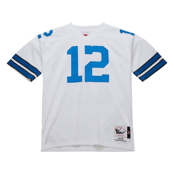 Roger Staubach Dallas Cowboys 1975  Authentic Throwback Retired Player Jersey - White/Royal