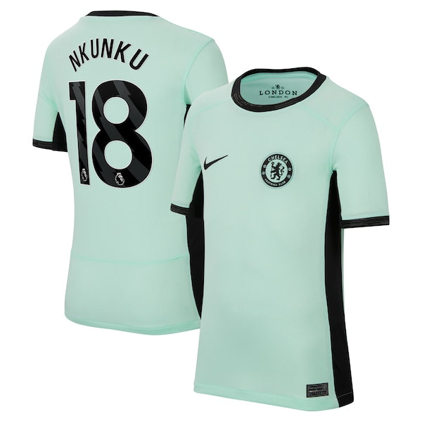 Christopher Nkunku Chelsea Nike Youth 2023/24 Third Stadium Replica Player Jersey - Mint