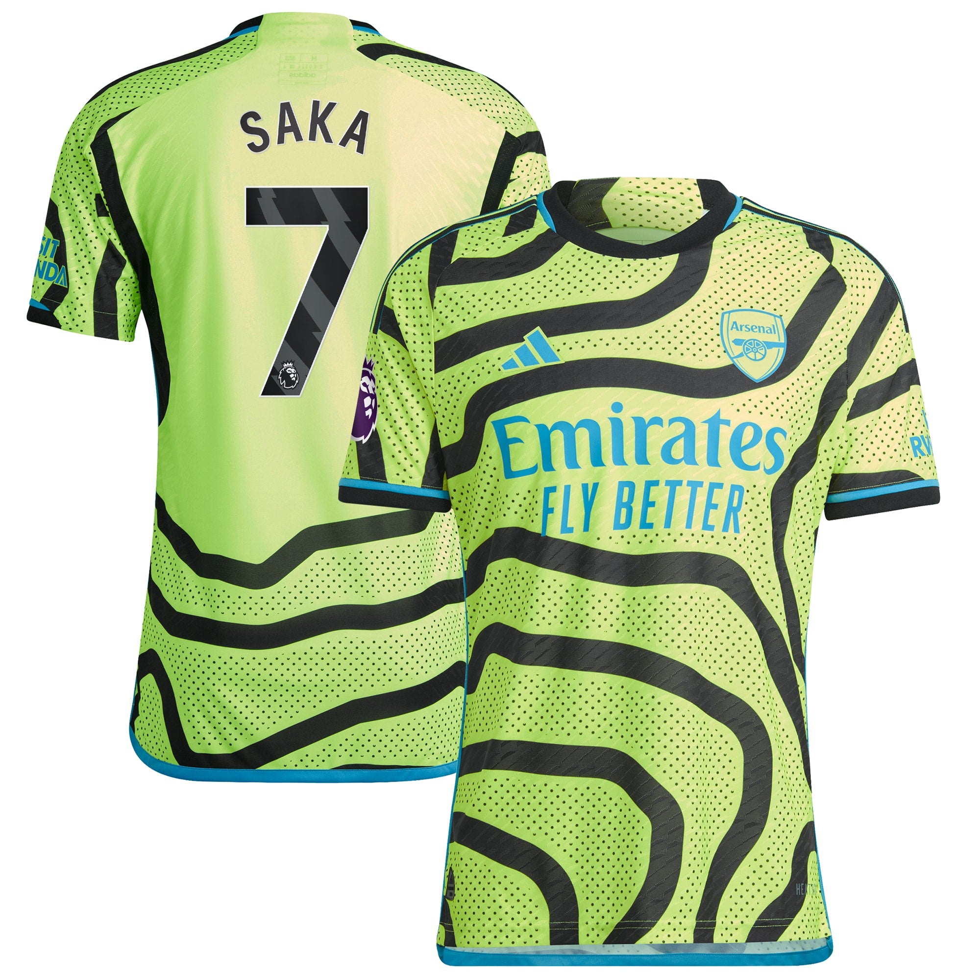 Bukayo Saka Arsenal adidas 2023/24 Home Authentic Player Jersey - Red/Yellow