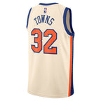 Karl-Anthony Towns New York Knicks Nike Unisex 2025/26 Swingman Jersey - Cream - City Edition