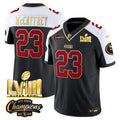 Christian McCaffrey San Francisco 49ers Nike NFC West Champions & Super Bowl LVIII Gold Patch Vapor Limited Jersey - Black