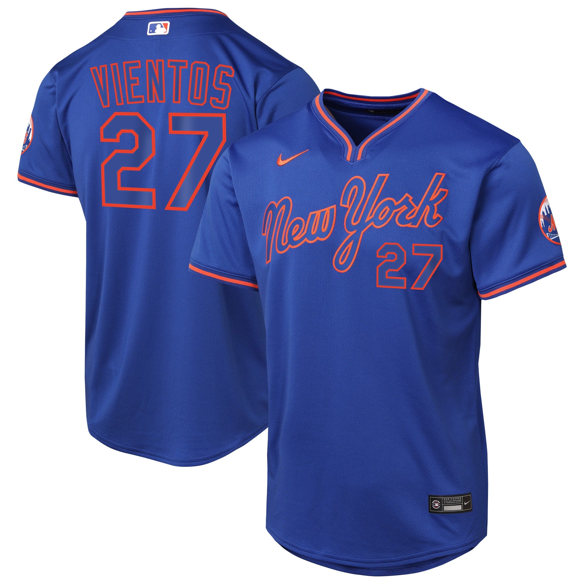 Mark Vientos New York Mets Nike Youth Road Limited Jersey – Gray/Royal