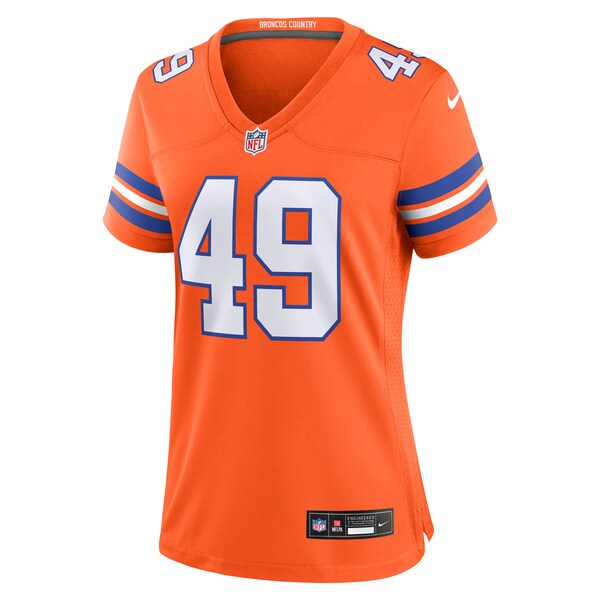 Dennis Smith Denver Broncos Nike Women's Mile High Collection 1977 Throwback Retired Player Game Jersey - Orange