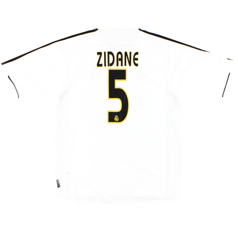 Zidane Los Merengues Adidas 2003-04 Home Jersey - White