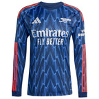 Arsenal adidas 2025/26 Away Replica Long Sleeve Custom Jersey - Blue/Red