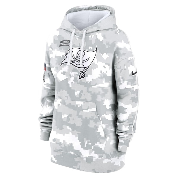 Tampa Bay Buccaneers Nike Women's 2024 Salute To Service Club Fleece Pullover Hoodie - Arctic Camo