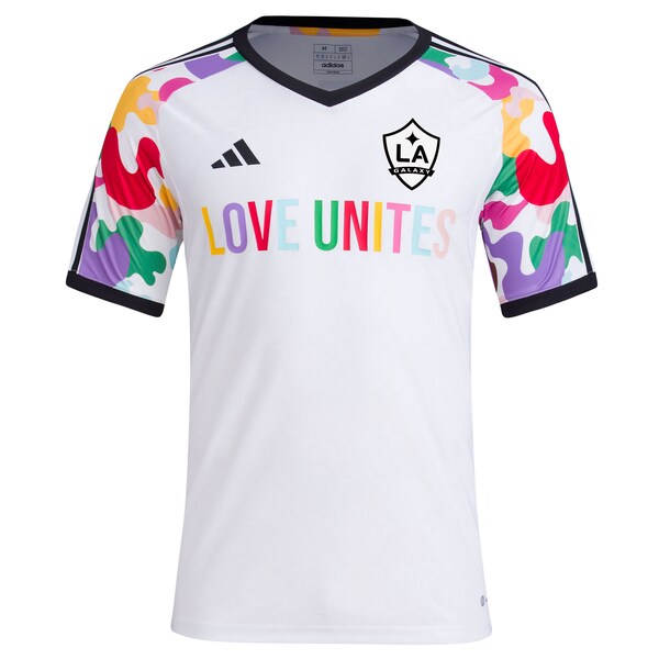 LA Galaxy adidas 2024 Pride Pre-Match Top - White
