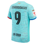 Robert Lewandowski Barcelona Nike 2023/24 Third Authentic Jersey - Aqua/Royal/White