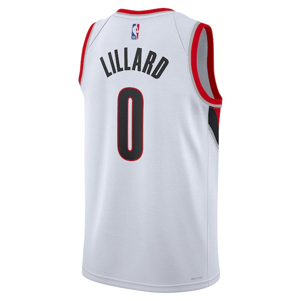 Damian Lillard Portland Trail Blazers Nike Unisex Swingman Jersey - Association Edition - White/Black