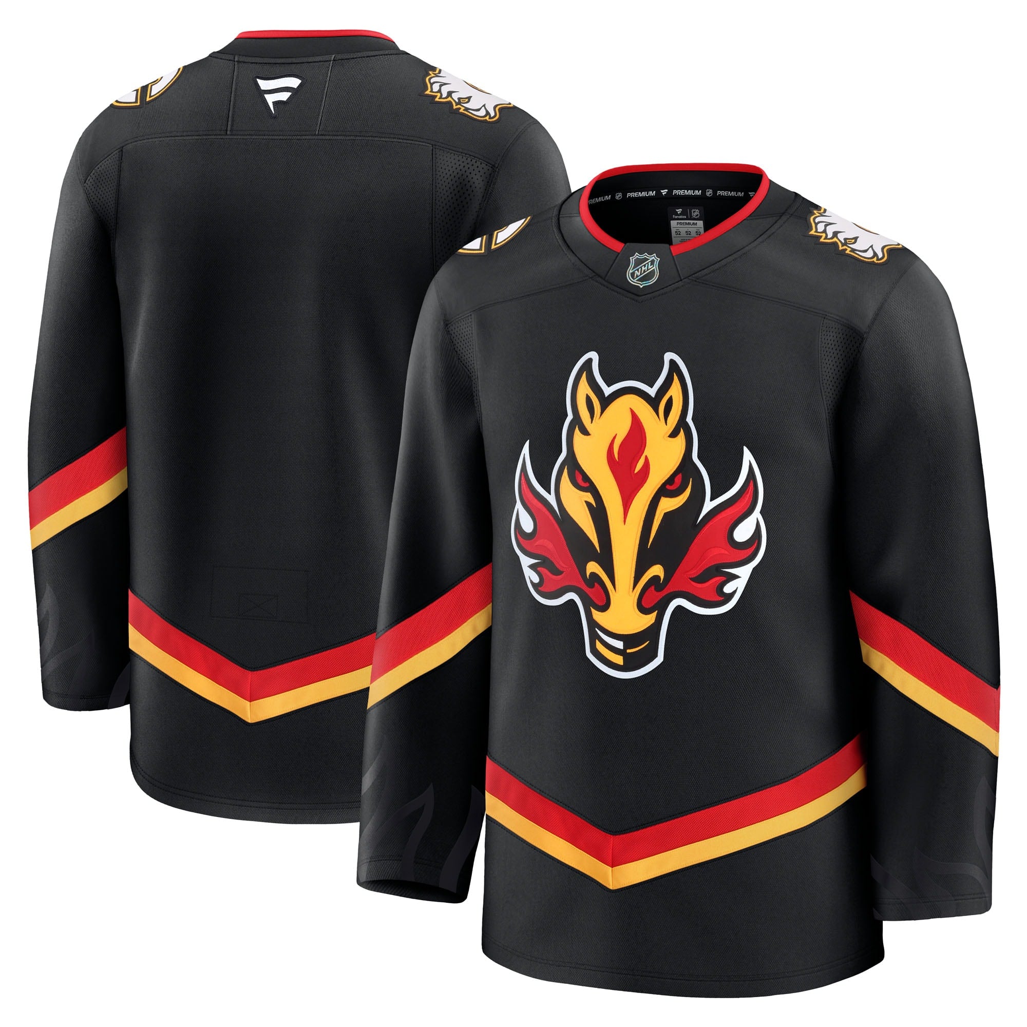Calgary Flames  Away Premium Jersey - White/Black/Red