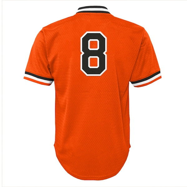 Cal Ripken Jr. Baltimore Orioles Youth Cooperstown Collection Mesh Batting Practice Jersey - Orange