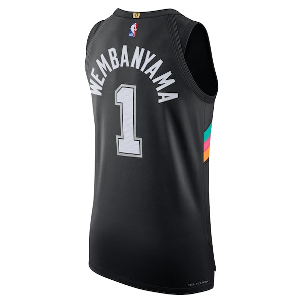 Victor Wembanyama San Antonio Spurs Nike Unisex 2025/26 Authentic Jersey - City Edition - Black