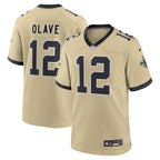 Chris Olave New Orleans Saints Nike Youth Gameday Golds Alternate Game Player Jersey - Gold/White