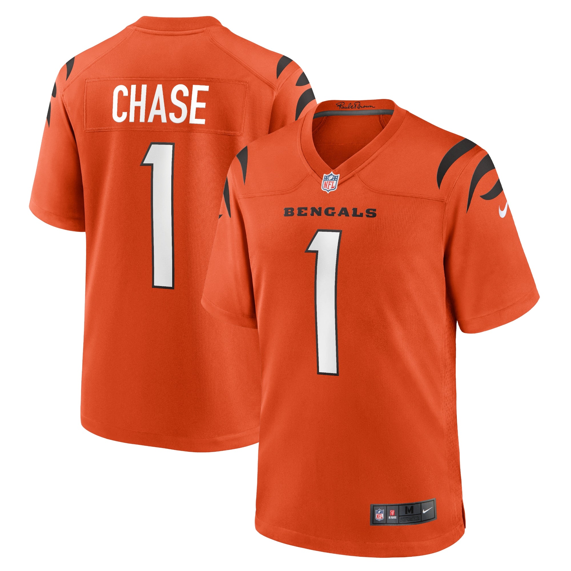 Ja'Marr Chase Cincinnati Bengals Nike 2021 NFL Draft First Round Pick Game Jersey - Black/Orange
