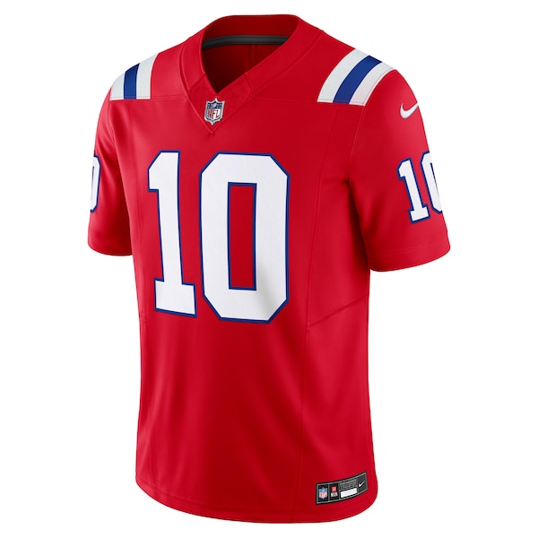 Drake Maye New England Patriots Nike Alternate  Vapor F.U.S.E. Limited Jersey - Red/White/Navy