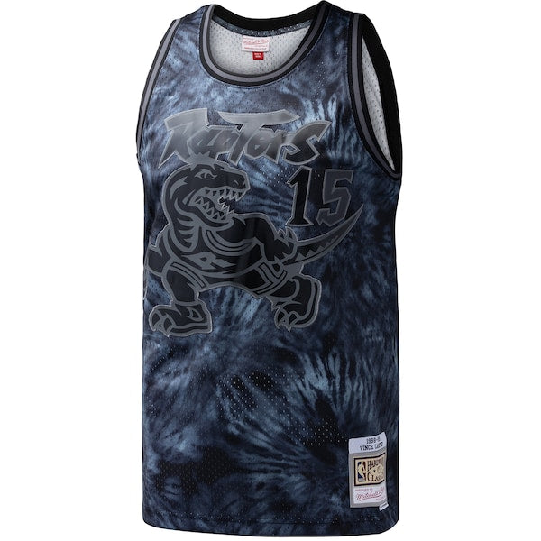 Vince Carter Toronto Raptors Hardwood Classics 1998/99 Tie-Dye Swingman Jersey - Black