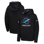 Miami Dolphins Nike Youth 2024 NFL Crucial Catch Pullover Hoodie - Black