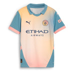 Kevin De Bruyne Manchester City Puma Youth 2024/25 Fourth Replica Player Jersey - Blue/Light Blue