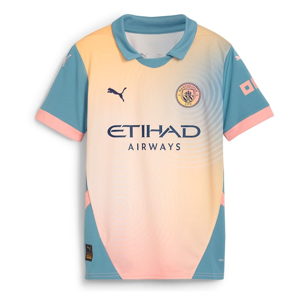 Kevin De Bruyne Manchester City Puma Youth 2024/25 Fourth Replica Player Jersey - Blue/Light Blue