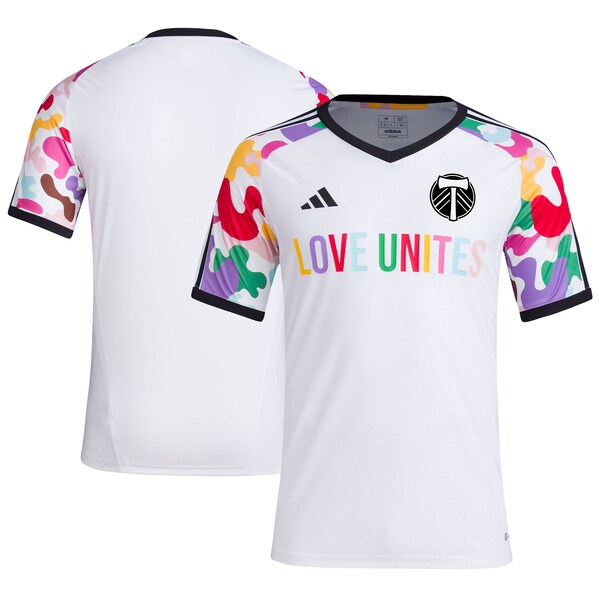 Portland Timbers adidas 2024 Pride Pre-Match Top - White