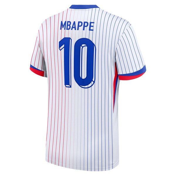 Kylian Mbappe France National Team Nike 2024 Away Replica Jersey - White/Blue