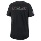 Philadelphia Eagles Nike Women's 2025 NFL Crucial Catch Tri-Blend Dri-FIT T-Shirt - Black