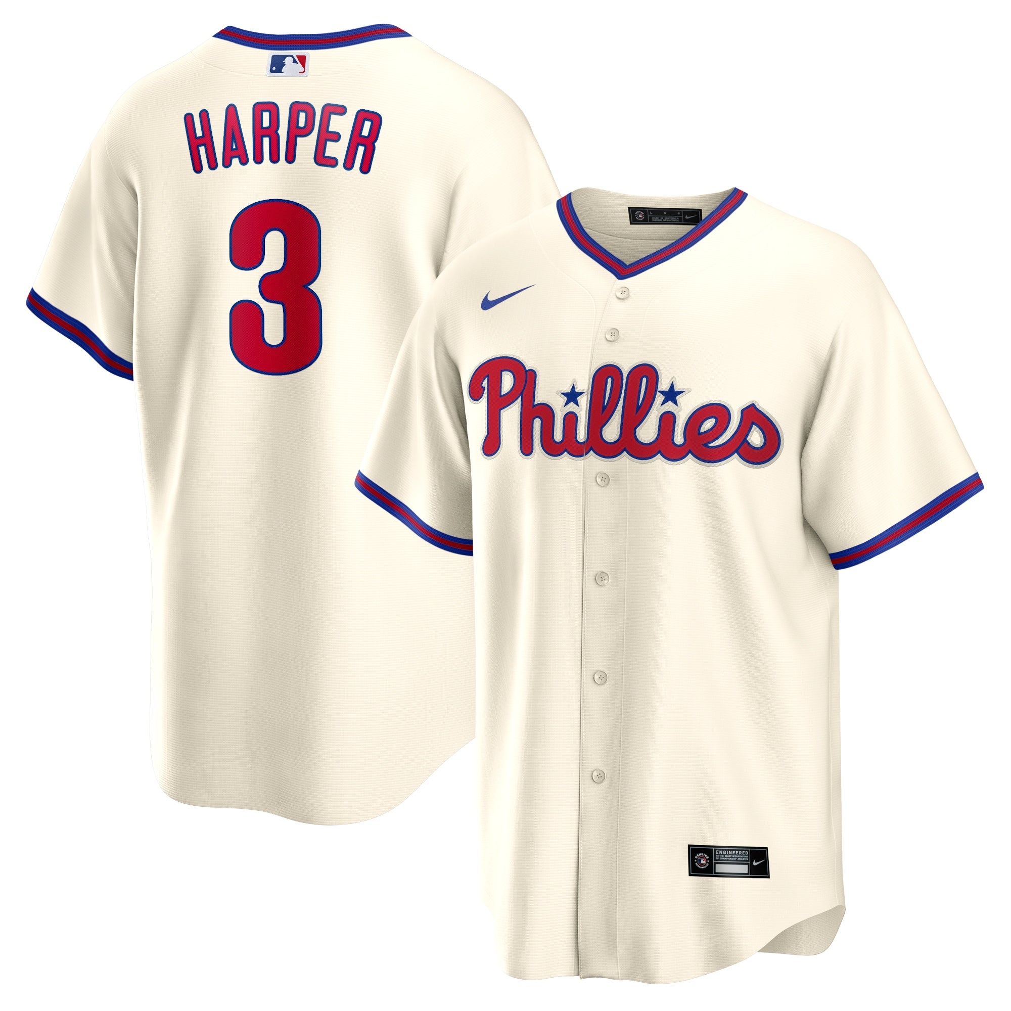 Bryce Harper Philadelphia Phillies Nike Alternate Replica Player Name Jersey - Red/Cream/White