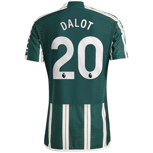 Diogo Dalot Manchester United adidas 2023/24 Away Authentic Player Jersey - Green/Red