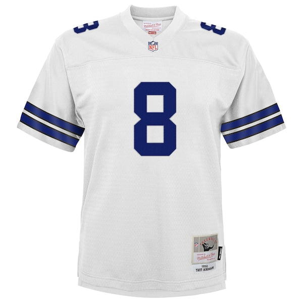 Troy Aikman Dallas Cowboys  Youth 1992 Legacy Jersey - White/Navy