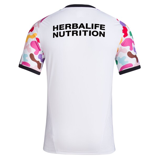 LA Galaxy adidas 2024 Pride Pre-Match Top - White