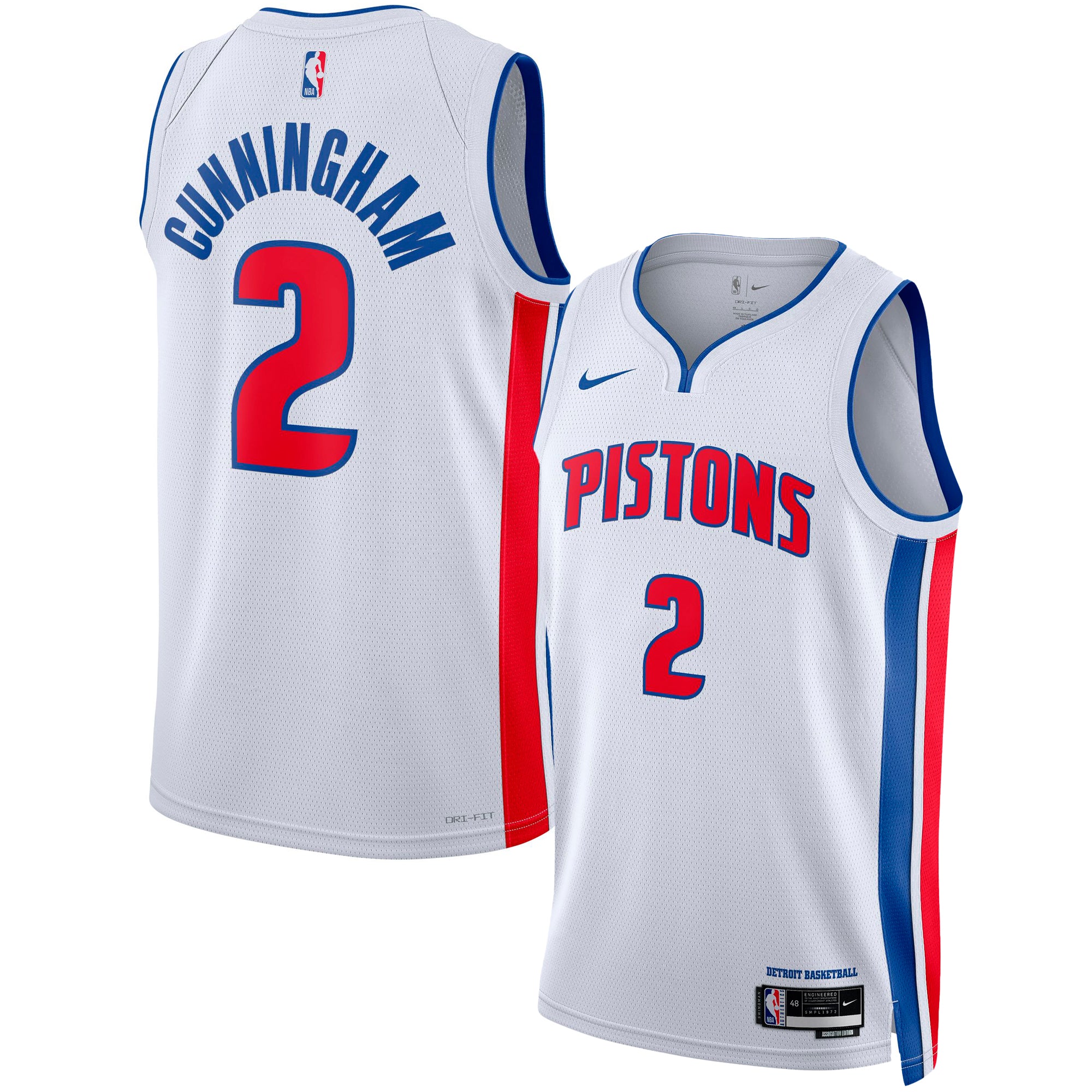 Cade Cunningham Detroit Pistons Nike Unisex Swingman Jersey - Icon Edition - Blue/White